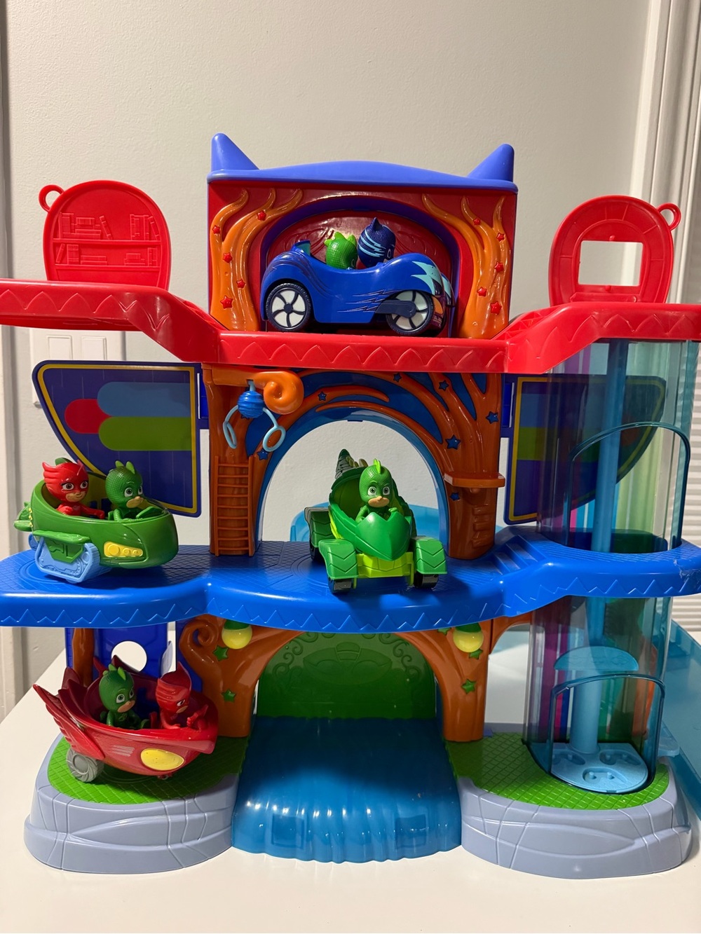 PJ Masks HQ Headquarters Playset w/ Catboy, Owlette, Romeo Figures & Vehicles
